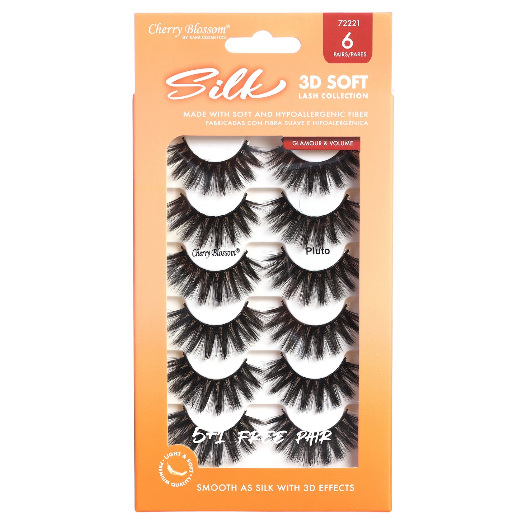 72221 3D Silk Lashes 5+1 Pack (Pluto)