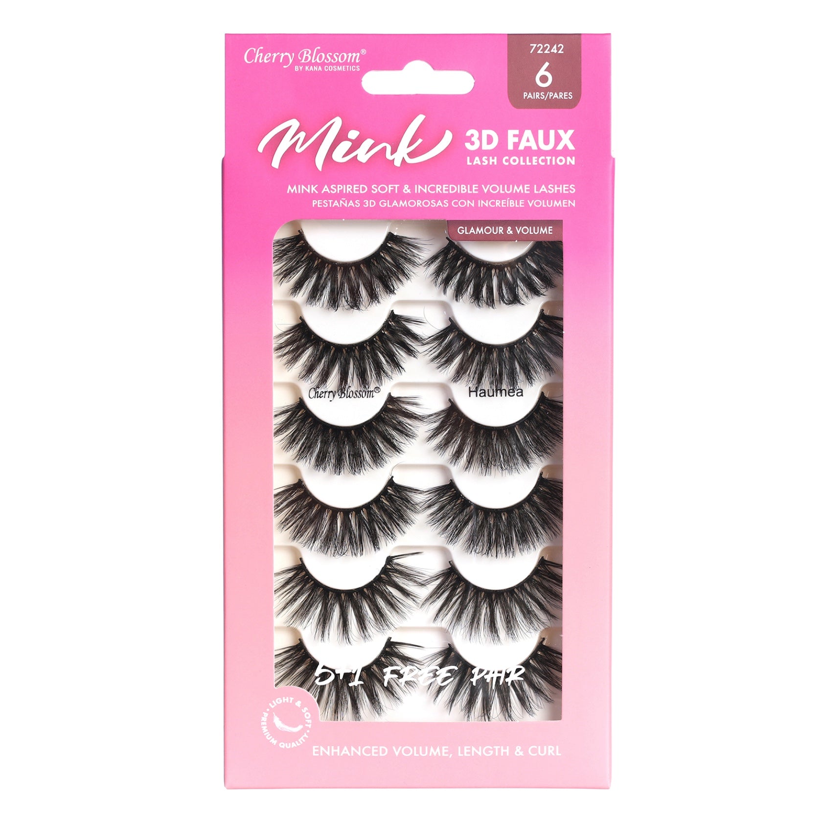 72242 3D Faux Mink Lashes 5+1 Pack (Haumea)