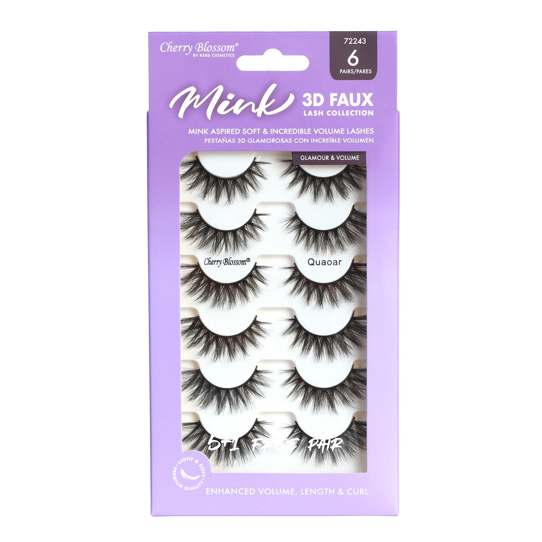 72243 3D Faux Mink Lashes 5+1 Pack (Quaoar)