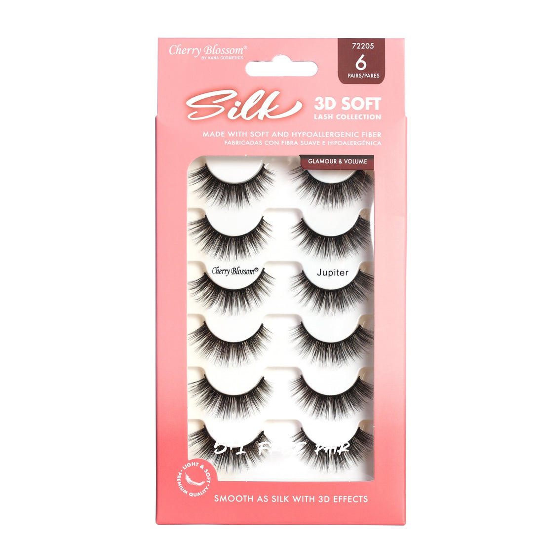 72205 3D Silk Lashes 5+1 Pack (Jupiter)