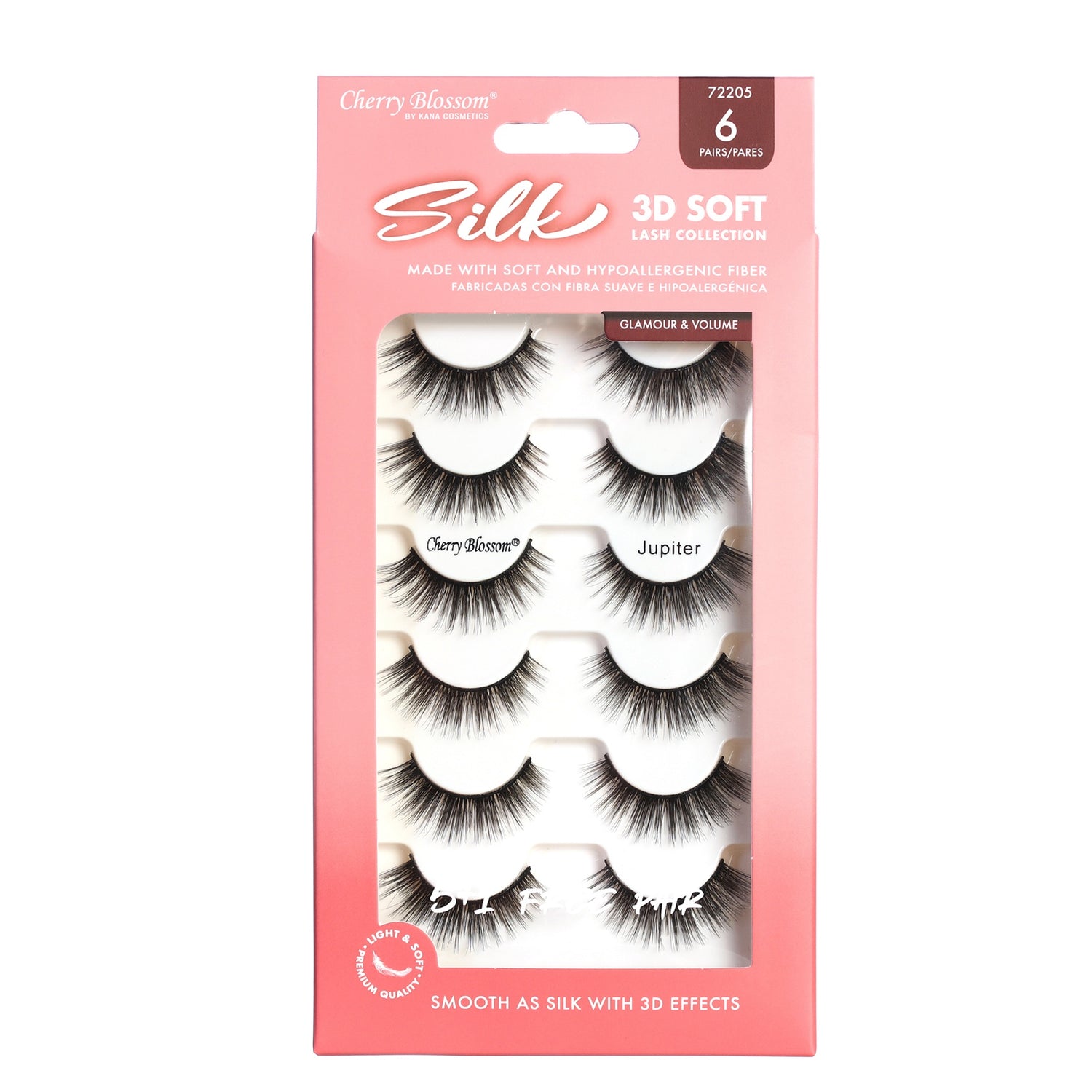 72205 3D Silk Lashes 5+1 Pack (Jupiter)