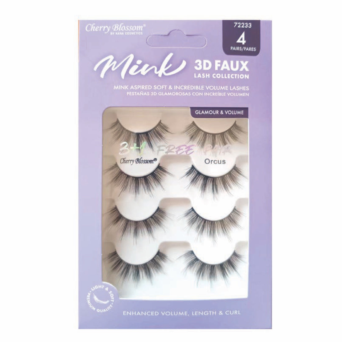 72233 3D Faux Mink Lashes 3+1 Pack (Orcus)