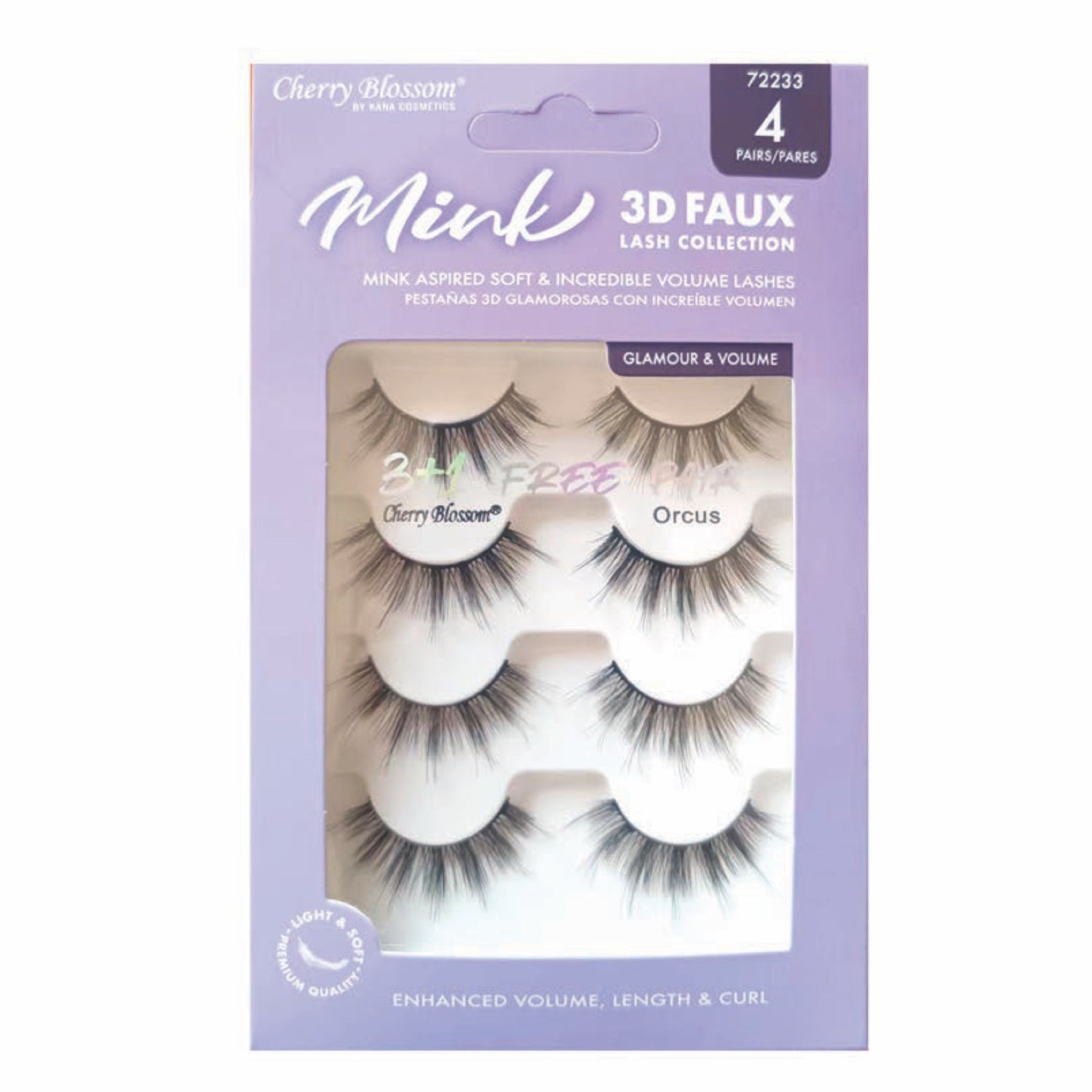 72233 3D Faux Mink Lashes 3+1 Pack (Orcus)