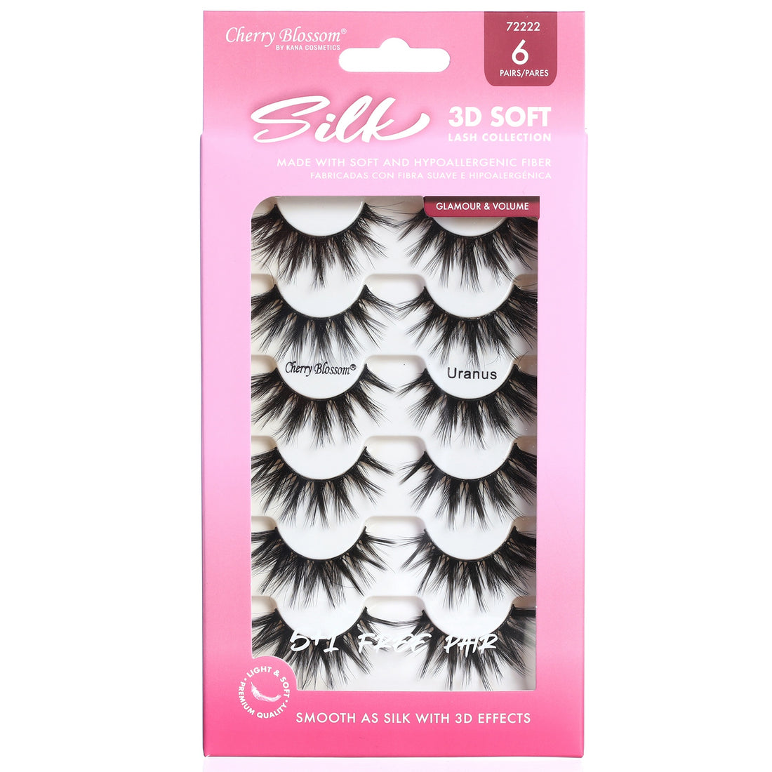 72222 3D Silk Lashes 5+1 Pack (Uranus)